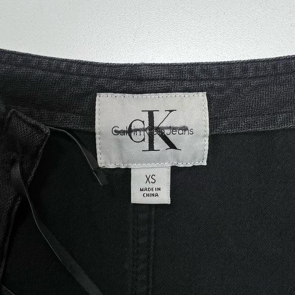 Calvin Klein For UO Black Denim Button Down Mini Dress Size XS New - Picture 6 of 14